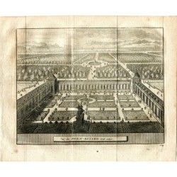 Madrid. Vue du Buen Retiro dans son intégralité, gravure de 1715 par P. Vander Aa.