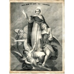 Lithographie von San Vicente Ferrer, erfunden und gezeichnet von Vicente López