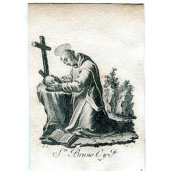 Saint Bruno gravé par Vicente Capilla d'après un dessin d'Antonio Rodriguez,