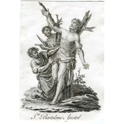 Saint Barthélemy Apôtre, gravé par Vicente Chapilla d'après un dessin d'Antonio Rodriguez