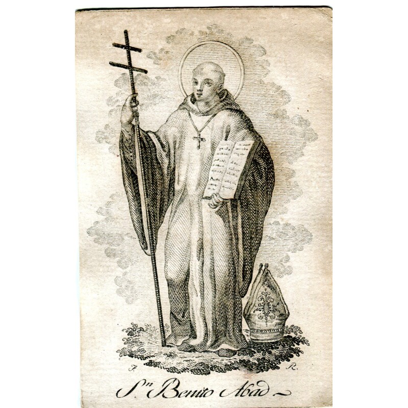 Saint Benedict Abbot, 18th-century engraving