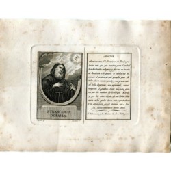 Saint François de Paule et la prière, gravé par Vicente Chapel