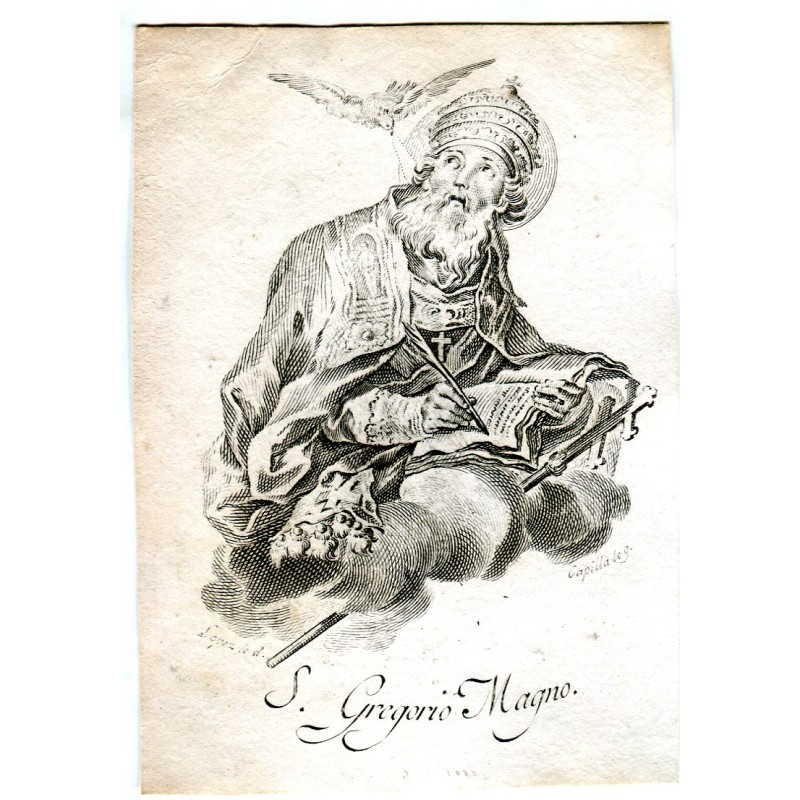 St. Gregory the Great engraved by Vicente Capilla, drawn by Vicente López.