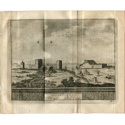 Sevilla. Utrera. Castillo de Alcantarilla. Grabado por Pieter Van der Aa, 1715.