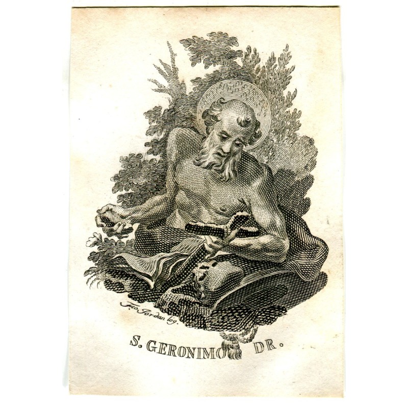 Saint Geronimo Dr. gravé par Francisco Jordán (Muro de Alcoy).