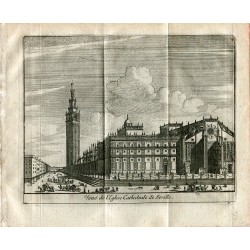 Seville. View of the Cathedral church. Engraving by Pieter Van der Aa, 1715.