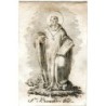 Saint Bernard Abbot, 18th century engraving, signed with initials