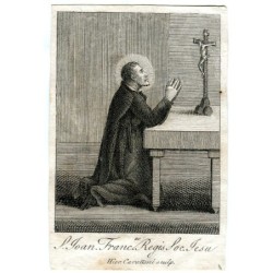 Sainte Jeanne Fra' Regis, jésuite. Gravure de Hier Carattoni