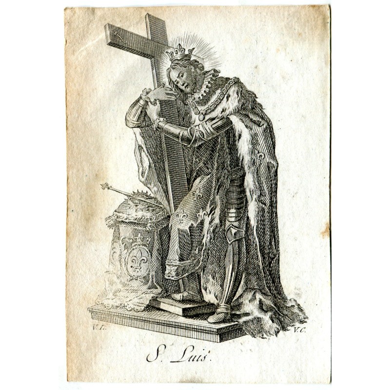 Saint Louis engraved by Vicente Capilla from a drawing by Vicente Lopez