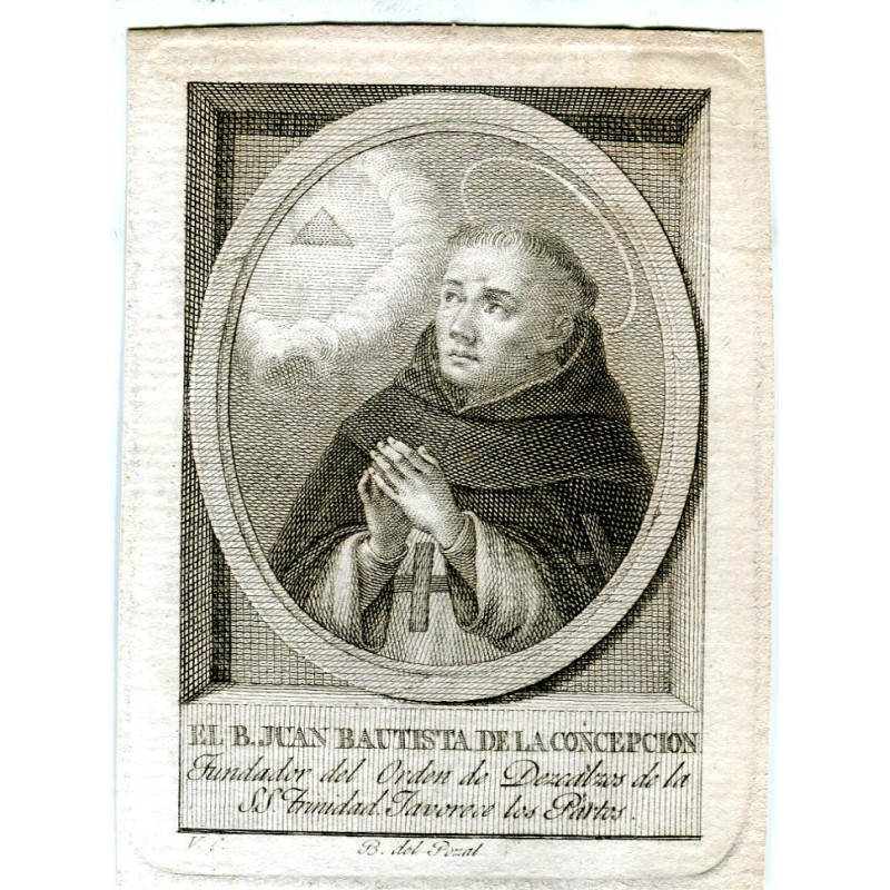 Der selige Johannes der Täufer von der Empfängnis, graviert von Vicente Capilla