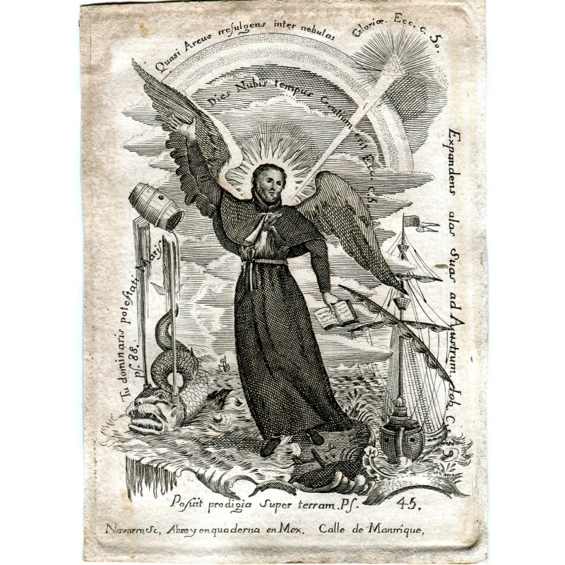 Saint (I don't know which saint it is) engraved by Manuel Navarro