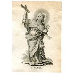 Sainte-Hélène gravée par Francisco Jordán d'après un dessin de Vicente Lopez.