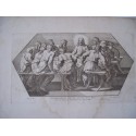 Discumentibus et edentibus discipulis dixit Iesus grabado de Petrus Aquila, Jacobus de Rubeis Roma