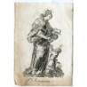Saint Margaret engraved by Vicente Capilla from a drawing by Vicente Lopez.
