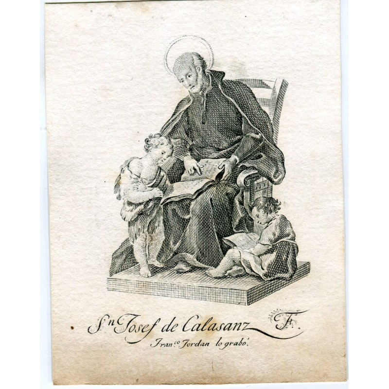 San Giuseppe del Calasanzio inciso da Francisco Jordán