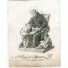 Saint Joseph of Calasanz engraved by Francisco Jordán