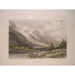 France. Chamouni. Drawn by James Duffield Harding (1798-1863). Engraved by Edward Francis Finden (1791-1957).
