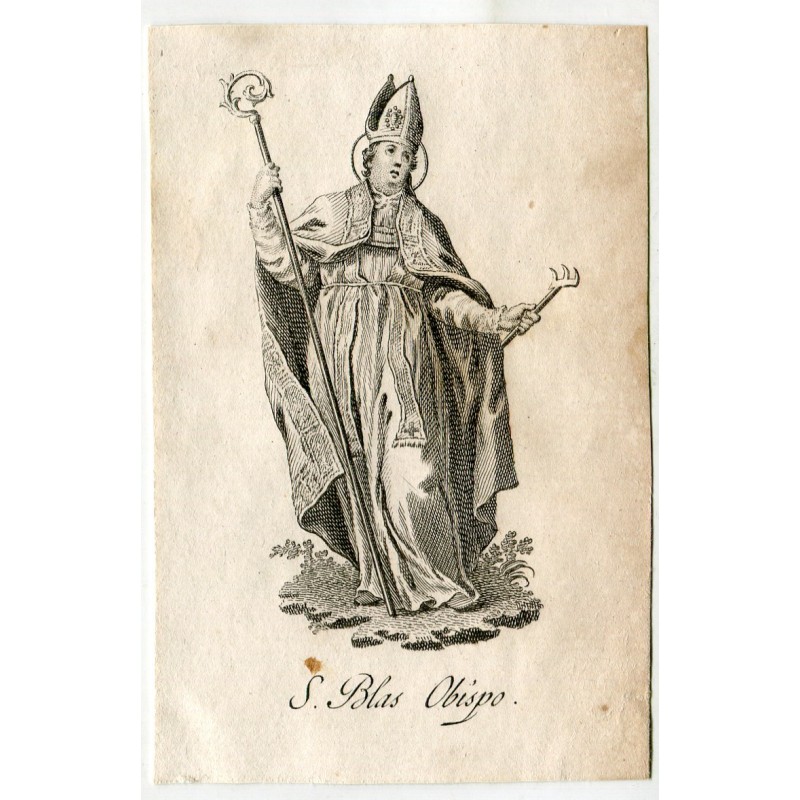 San Biagio Vescovo, incisione del XVIII-XIX secolo