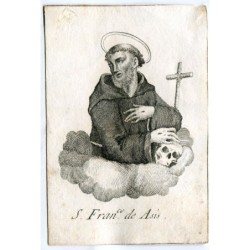 Saint Francis of Assisi, 18th-19th century engraving