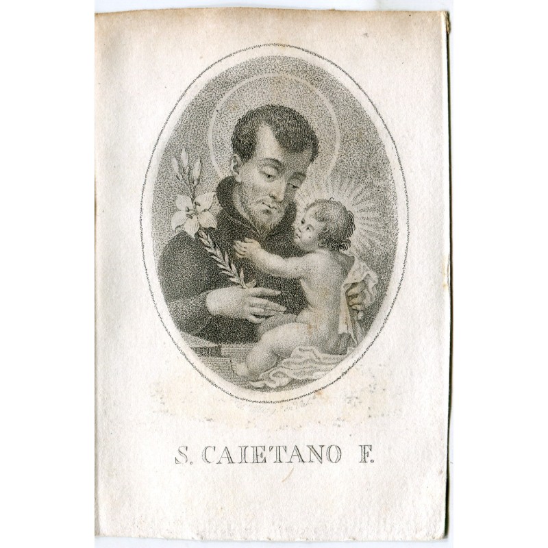 San Gaetano, incisione, XVIII-XIX secolo.