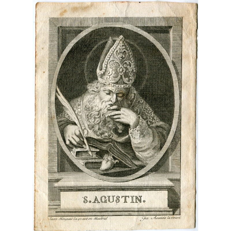 Saint Augustine engraved by Juan Minguet and José Asensio renewed it