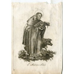 Saint Anthony the Abbot, 18th century engraving