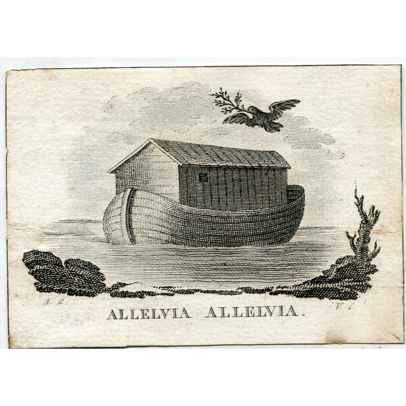 Noah's Ark engraved by Vicente Capilla from a drawing by A. Rodriguez