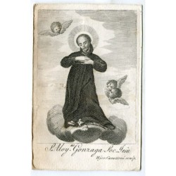 Saint Aloysius Gonzaga Sic. Jesus engraved by Hier Carattoni 18th century