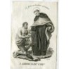 Der heilige Albert, Beichtvater der Karmeliter, gestochen von V. Capilla, gezeichnet von A. Crua