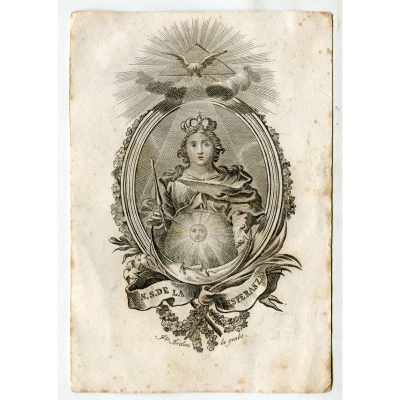 N.S. de la Esperanza grabado por Francisco Jordán.
