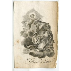 St. Rose of Lima, engraved by Vicente Capilla after a drawing by Vicente Lopez