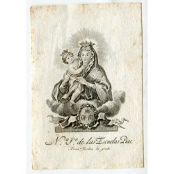 Our Lady of the Pious Schools, engraved by Francisco Jordán.