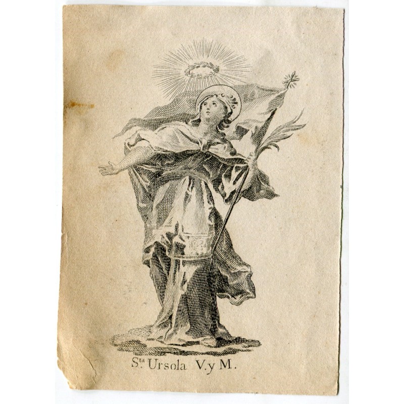 Sant'Orsola, vergine e martire, incisione del XVIII secolo