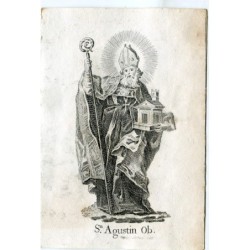 Sant'Agostino Vescovo, incisione del XVIII secolo