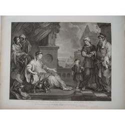 Moses brought to Pharaon´s Daughter. Grabado por Hogarth publicado por Jane Hogarth en 1775