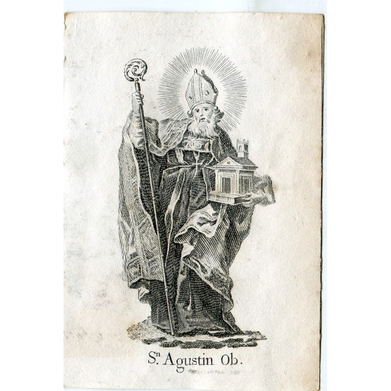 Saint Augustine Bishop, 18th century engraving