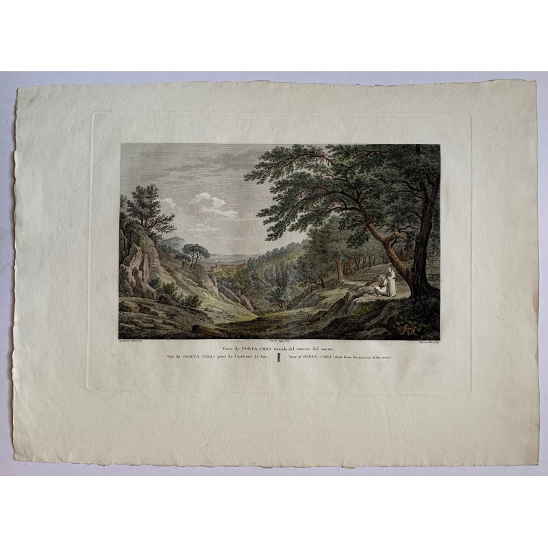 Charterhouse of Porta Coeli, Valencia - Alexandre Laborde - Antique print 1810.