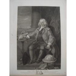Capitan Thos Coram grabado por William Nutter sobre obra de William Hogarth
