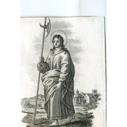 Gravure de Saint Jude Thaddée du XVIIIe siècle