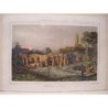 France. Monuments romains. Amphithéâtre de Saintes. Gravure d'Augustin François Lemaître (Paris, 1797-1870).