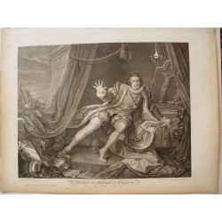 Mr. Garrick in the Character of Richard III grabado por William Hogarth y Charles Grignion