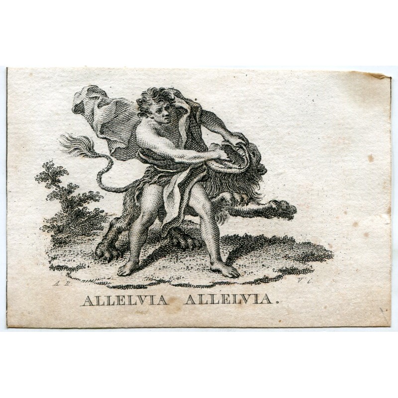 Alléluia Alléluia gravé par Vicente Capilla d'après un dessin de A. Rodriguez