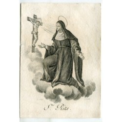 Die Heilige Rita, gestochen von V. Capilla nach einer Zeichnung von A. Crua