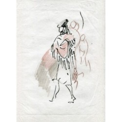 Disegno di Xavier Soler su carta molto fine