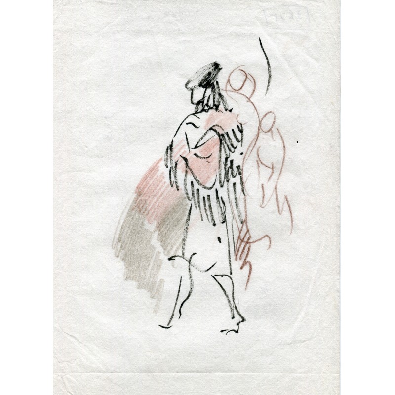 Xavier Soler dibujo  sobre papel mu fino