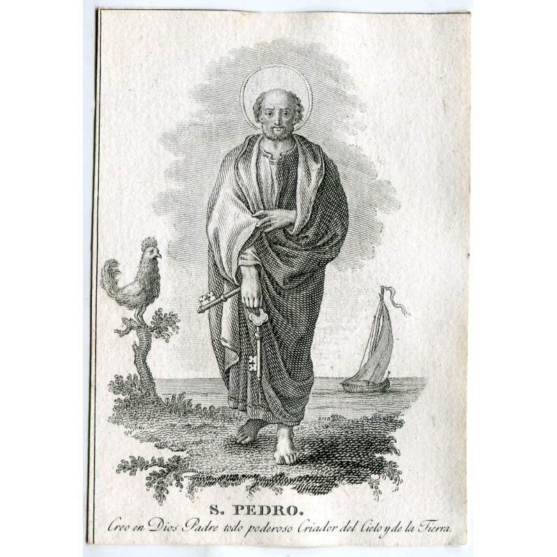 Gravure de Saint Pierre XVIIIe-XIXe siècle