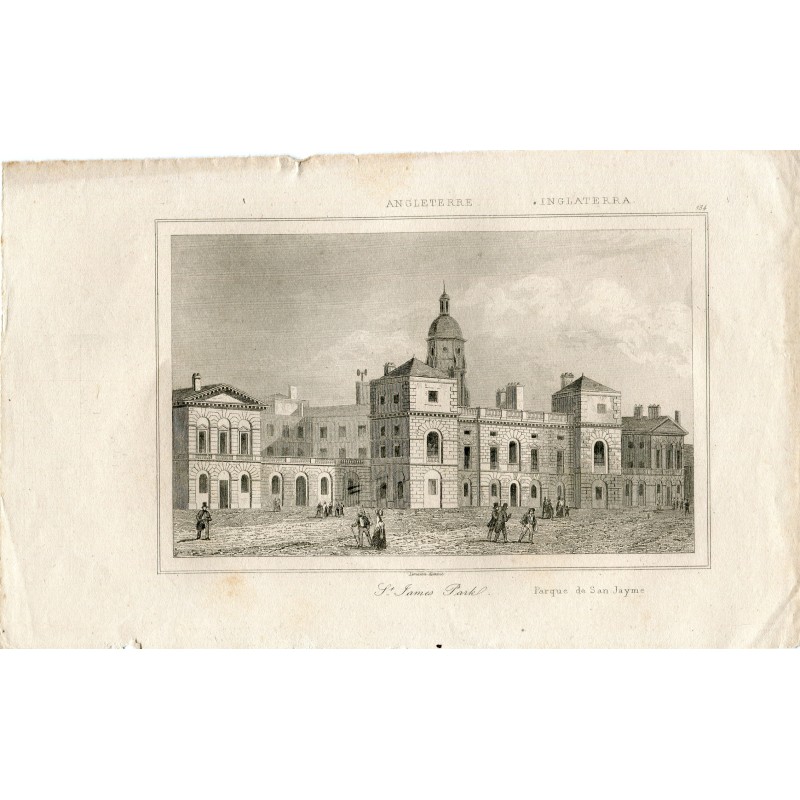 Incisione di St. James Park, scuola inglese, XIX secolo