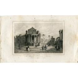 The Bank of Angleterre in London, 19th century engraving