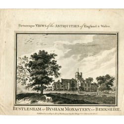Bustlesham or Bysham Monastery in Berkshire grabado por Alexander Hogg.