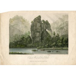 Church Rock in Dove Dale grabado por F-E.Hay de un dibujo de J.Farrington